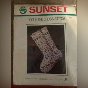 Sunset Counted Cross Stitch Stocking Kit - New